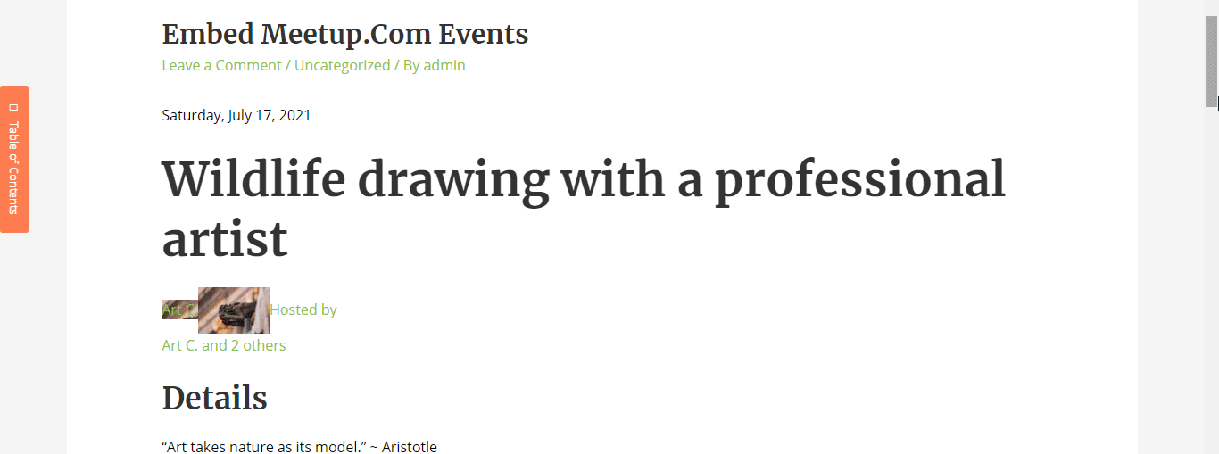 How to Embed MeetUp Groups & Events in WordPress 6 embed meetup event